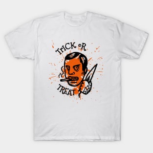 Halloween Trick Or Treat Horror knife T-Shirt